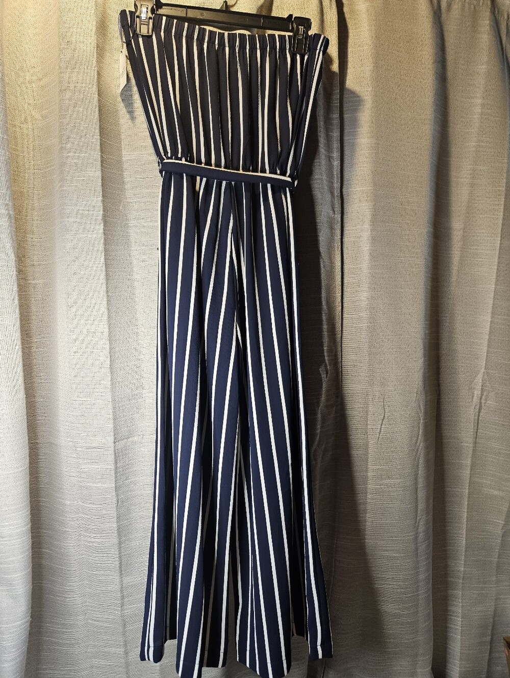 RUE21 NWT Striped Wide Leg Strapless Jumpsuit Small - Picture 8 of 13